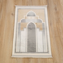Lüks Kadife Halı Tipi Akasya Çocuk Seccade - Vizon 40 72 Cm Çok Renkli
