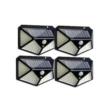 4 Adet 100 Led Solar Sokak Lambası 3 Modlu Güneş Enerjili Lamba