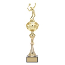 Odak Kupa - Figürlü Kupalar - Tenis Erkek Figürlü Kupalar Fg-061 A - 52 Cm Altın - Beyaz