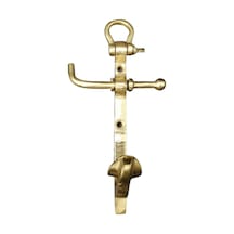 Pimarks Pirinç Döküm 160mm Çıpa Objeli Çimolu Askılık Sarı