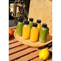 6 Adet 150 Ml Cam Detoks Şişe Sızdırmaz Kapaklı 150 Cc Şeffaf Ginger Shot Şişesi Şat Detox Diğer