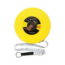 Jianda Fiber Deri Mezura Disk Şeklinde Elle Kumandalı Yumuşak Cetvel Şantiye Ölçüm Cetveli 50m