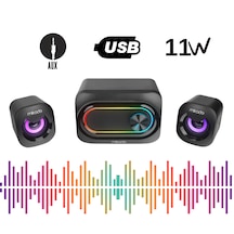 Mikado Md-511 5w+3w 2 Usb Rgb Ledli 2.1 Gaming Speaker Hoparlö