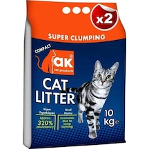 Akkum Bebek Pudralı İnce Taneli Topaklaşan Kedi Kumu 2 x 10 KG