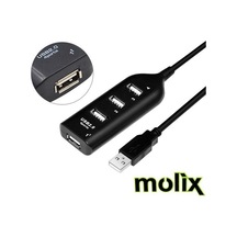 Molix Siyah 4 Port Usb 2.0 Usb Hub Çoklayıcı Switch