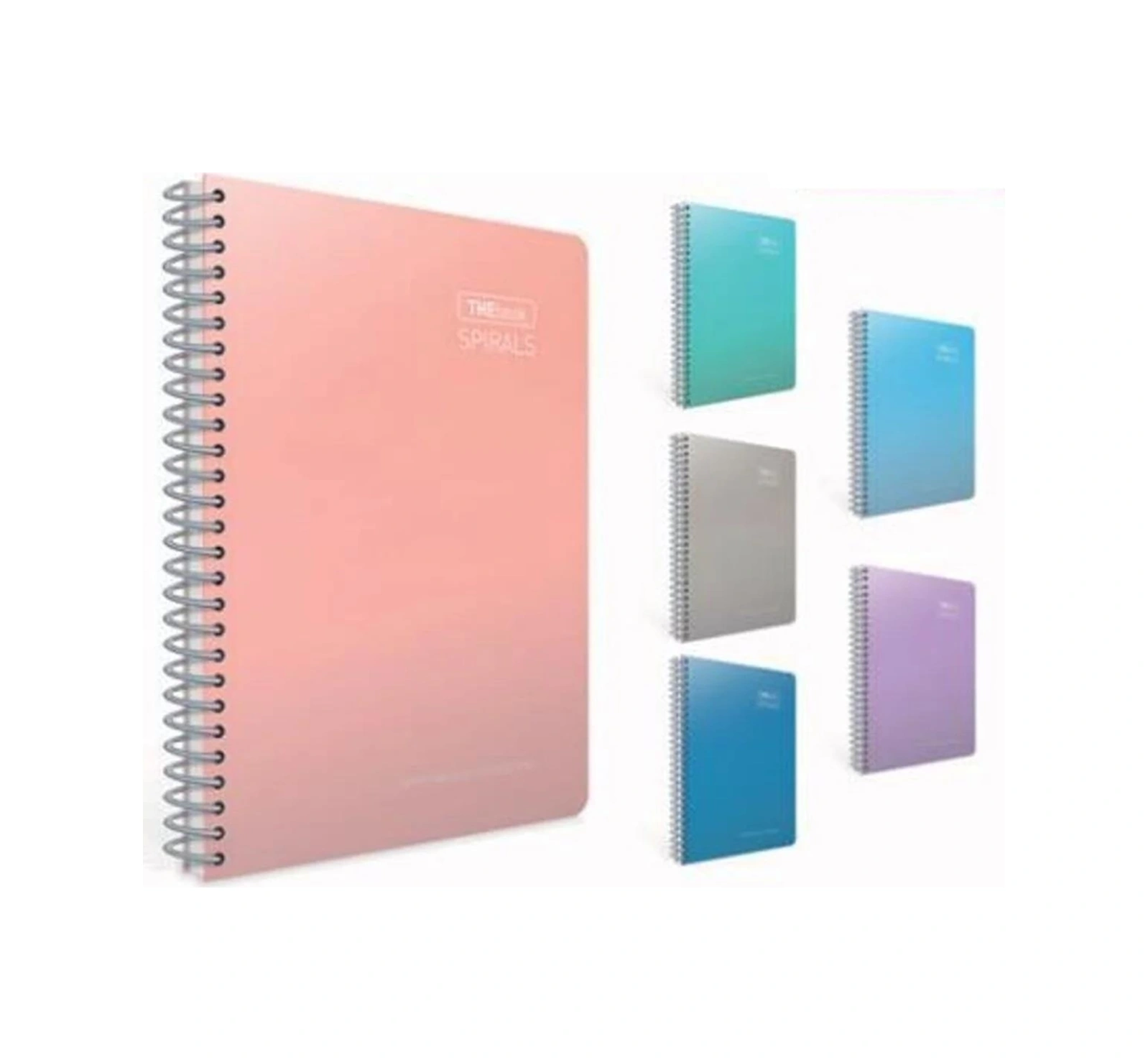 Thebook Spirals Spiralli Sert Kapak Not Defteri 17x24cm 100 Yaprak Çizgili 5513 Karışık Renk Karışık