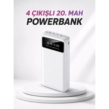 4 Çıkışlı 20.000 Mah Powerbank Taşınabilir Çoklu Giriş Çok Renkli 70248953