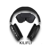 P9 Air Pro Max Kablosuz 5.0 Bluetooth Kulaklık Üst Baş Yapısı Süngerli Ve Kılıflı Black - 555297925