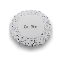 Dantelli Doyley Kağıt Altlık Yuvarlak 290mm 25 Adet