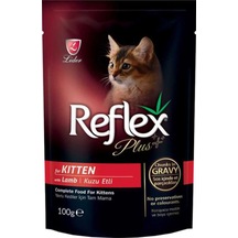 Reflex Plus Kitten Kuzu Etli Gravy Pouch Yavru Kedi Yaş Maması 100 G