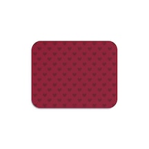 Bordo Renkli Kalpli Desenli Ergonomik Mouse Pad, Kaymaz Yüzey İle Ev Ve Ofis Kullanımı İçin İdeal