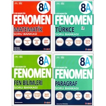 Fenomen 8. Sınıf Lgs Matematik A +fen A +türkçe A +paragraf A Soru Bankası 4 Kitap