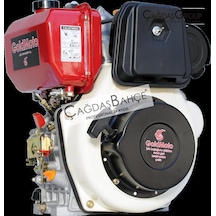 Goldmoto Gm186Fen-H Dizel Motor 10 Hp Marşlı Krank Mili Frezeli