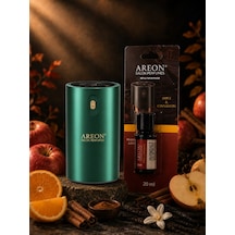 Areon Aromatik Difüzör Yeşil Klasik Metal + Apple Cinnamon