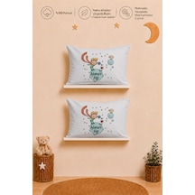 İsimli Erkek Bebek 2'li Yastık Kılıfı 35x45 Cm %100 Pamuk Organik Baskılı İsme Özel Bebek Hediyesi 2003y2
