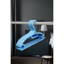 Gondol Çocuk Elbise Askısı Bebek Elbise Askısı 6 Adet Mavi Renk 29 Cm Plastik Mavi Diğer