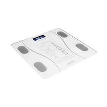 Asonic Bs260 Beyaz 2-aaa Pil Dijital Bluetooth Baskül Sensör-temperli Cam-otomatik Sıfırlama