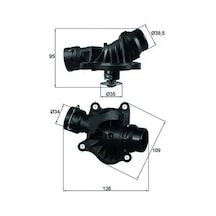 Bmw X3 2.0d Termostat 2005-2007 M47d20 Mahle Tı23488