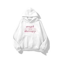 Unisex Angel Therapy Sweatshirt Beyaz Beyaz