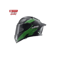 Scoyco FF871 Ghost Güneş Vizörlü Kapalı Kask Parlak Siyah - Yeşil