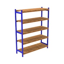 5 Katlı Depo Rafı Sunta İç Raf 50x90x200 Cm Hafif Rack Raf 300-350 Kg Taşıma Kapasiteli Galvaniz