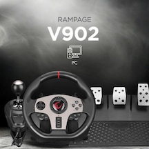 Rampage V902 Pc 3 Pedallı Oyuncu Direksiyonseti-sadece Pc Uyumlu