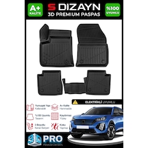 S-dizayn Peugeot 2008 Elektrikli 3d Pro Havuzlu Paspas 2022 Üzeri A+ Kalite