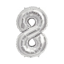8 Yaş Gümüş Balon Gri
