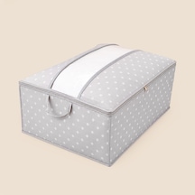 Living Büyük Boy Baza Altı Şeffaf Detaylı Hurç - Gri - 62x46x22 Cm Çok Renkli