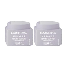 Savon De Miracle Saç Bakım Maskesi 250 Ml Canlılığını Yitirmiş Saçlar Pürüzsüz Etkili Keratin Yağı 2 Paketi