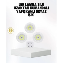 Kablosuz Gün Işığı 3 Lü Led Spot Lamba Kumandalı Standart