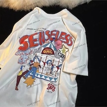 Adrift Y2k Unisex Harajuka Anime Retro Kawai Kuromi T-shirt Kod Rertr Tarzsokak 6699 Beyaz