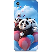 Huawei Honor 8s Uyumlu Sevimli Pana Ailesi Uçan Balon Desenli Silikon Kılıf