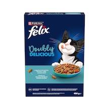 Felix Doubly Delicious Çifte Lezzet Kuru Kedi Maması Balıklı 400 G 8'li Avantaj Paketi Mıchu