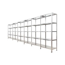 Çelikrafburada 5 Katlı 6 Lı Bitişik Çelik Galvaniz Arşiv Rafı Depo Rafı Kiler Rafı 43x93x250 Dx51 Kalite Gümüş