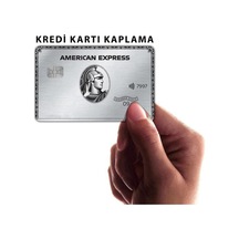 Silver American Express - Papara, Tosla, Otobüs Kart Kaplama Stickeri Kredi Kartı Için Diğer
