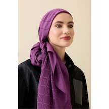 Imannoor İman I Kafes Krem Tencel Pamuk İpek Şal 70x200 Krem