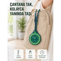 Askılı Analog Saat Pantolon Kemer Ve Çanta Aksesuarı Yeşil