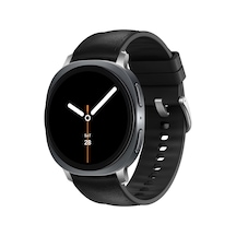 Galaxy Watch 8 40mm/44mm Ve Watch 8 Classic 46mm İle Uyumlu Metal Bağlantılı, Konforlu Ve Yumuşak Deri Görünümlü Silikon Kordon