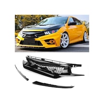 Autogp Honda Civic Fk7 İçin Uygundur Ön Panjur Izgara Ve Far Kaşları Fc450 Model 2016+