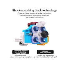 Wondernest Motoslg Yengeç Motosiklet Telefon Kelepçe Braketi O-tipi Sarı Mavi Beyaz Aksesuar Sarı Mavi Beyaz