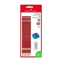 Faber-castell Silgi Ve Kalemtıraş Hediyeli 12 Li Kırmızı Kalem Seti