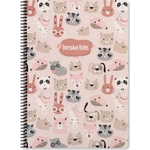 Keskin Color Animal Friends Spiralli Hayvanlar Karton Kapak 80 Yaprak A4 Kareli Defter Ozelalan1