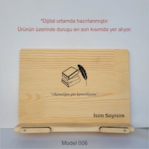 Münzevi Masaüstü Ahşap Rahle/tablet/kitap Tutucu-model006