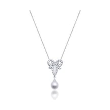 Diamond Line-Gülaylar - Beyaz Altın 14 Ayar Inci Kolye N11.24918