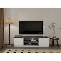 Bade Tv Ünitesi Koyu Gri Beyaz Koyu Gri