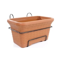 Omnipazar So-hb01a Askılı Hasır Desen Balkon Saksı 6.5 Litre No 1 Kiremit 108