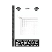 Delux Serisi Okul Spor Maç Kr-155 Badminton Filesi 0,7 Mm Polyamid