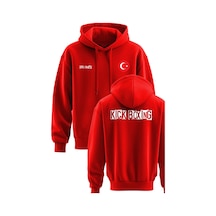Kick Boks Baskılı 3 İp Kapşonlu Sweatshirt Kick Boks Hoodie