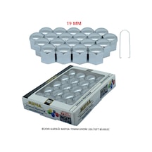 Bijon Kapağı Düz 19 Mm Krom 20 Li Set